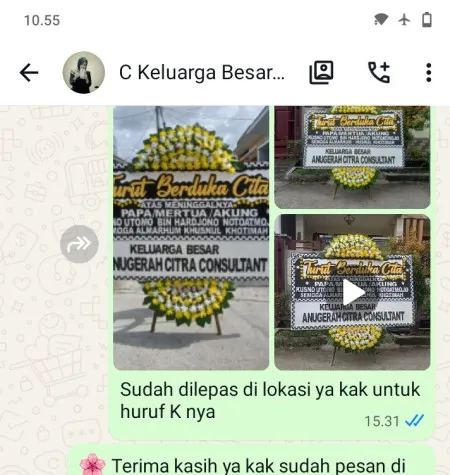 Pengiriman Papan Bunga Duka Gandasari
